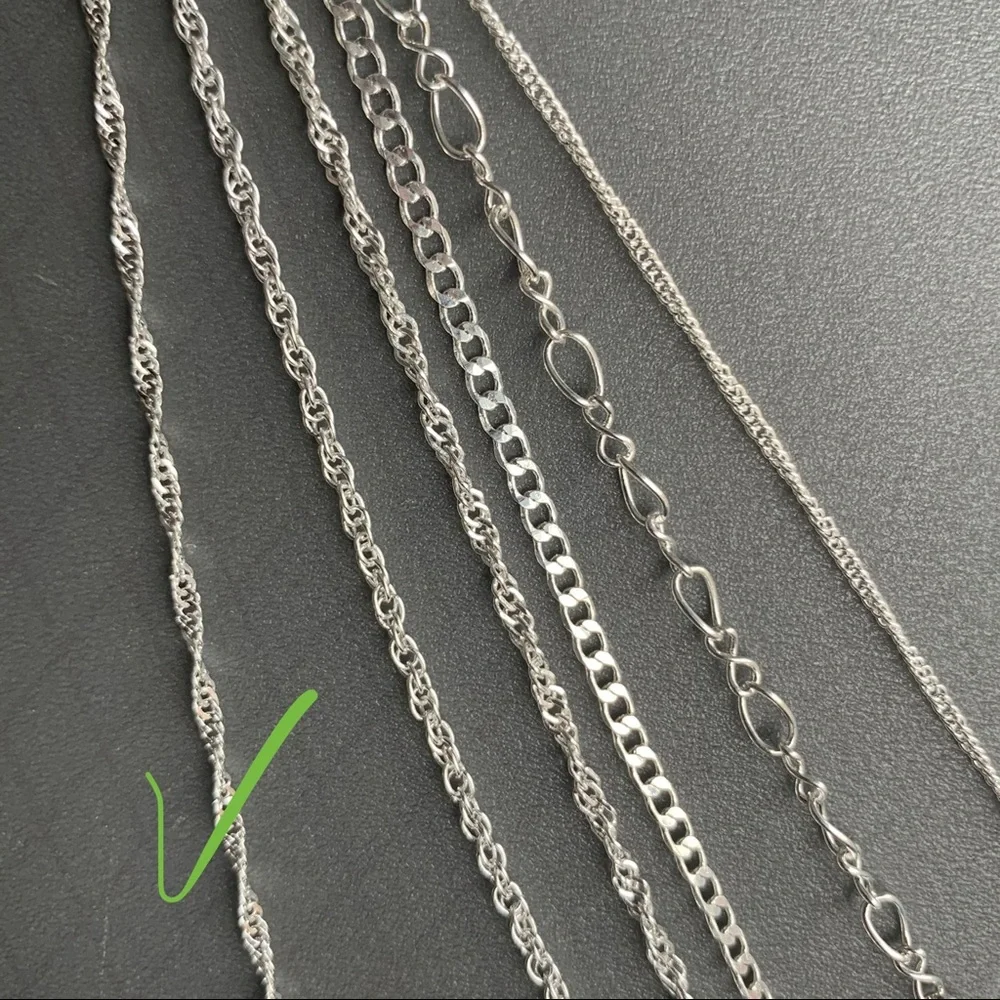 Anthropologie 925 Silver Sparkling Clavicle Chain Choker Necklace - Picture 6 of 16